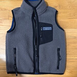 Vineyard Vines Kids Gray Fleece Vest, size 3T
